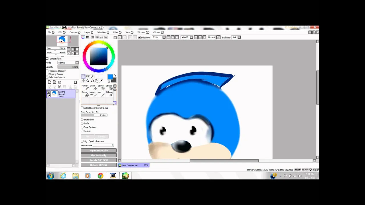 Me Drawing Sonic The Hedgehog Realism